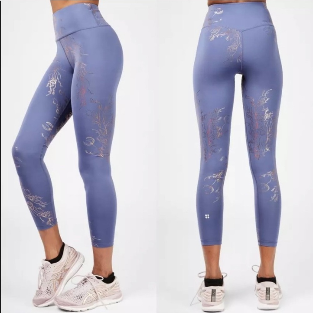Sweaty Betty Goddess Foil 7/8 Leggings Medium NWT - Picture 1 of 6